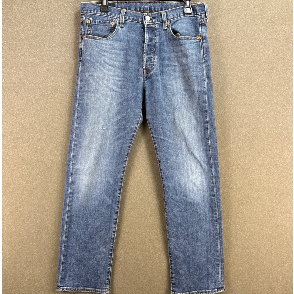 Levis 501 Original Mens Straight Leg Jeans Medium Wash Blue W32 L29 00501-3127